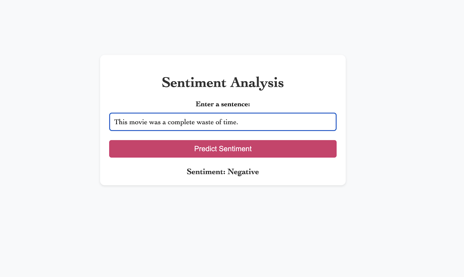 Sentiment Analysis Project